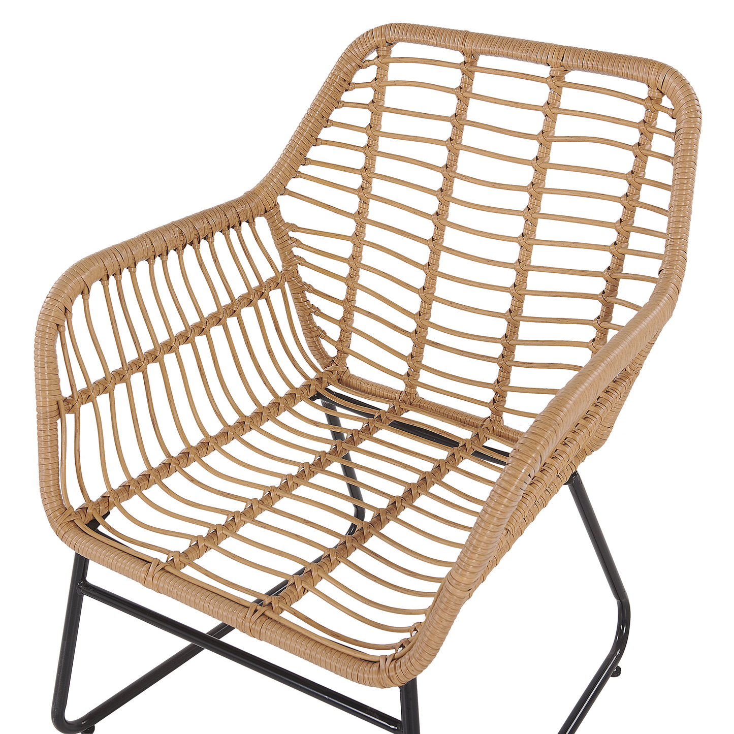 Lounge Set mit Tisch 4-Sitzer MINORI Polyrattan Beige