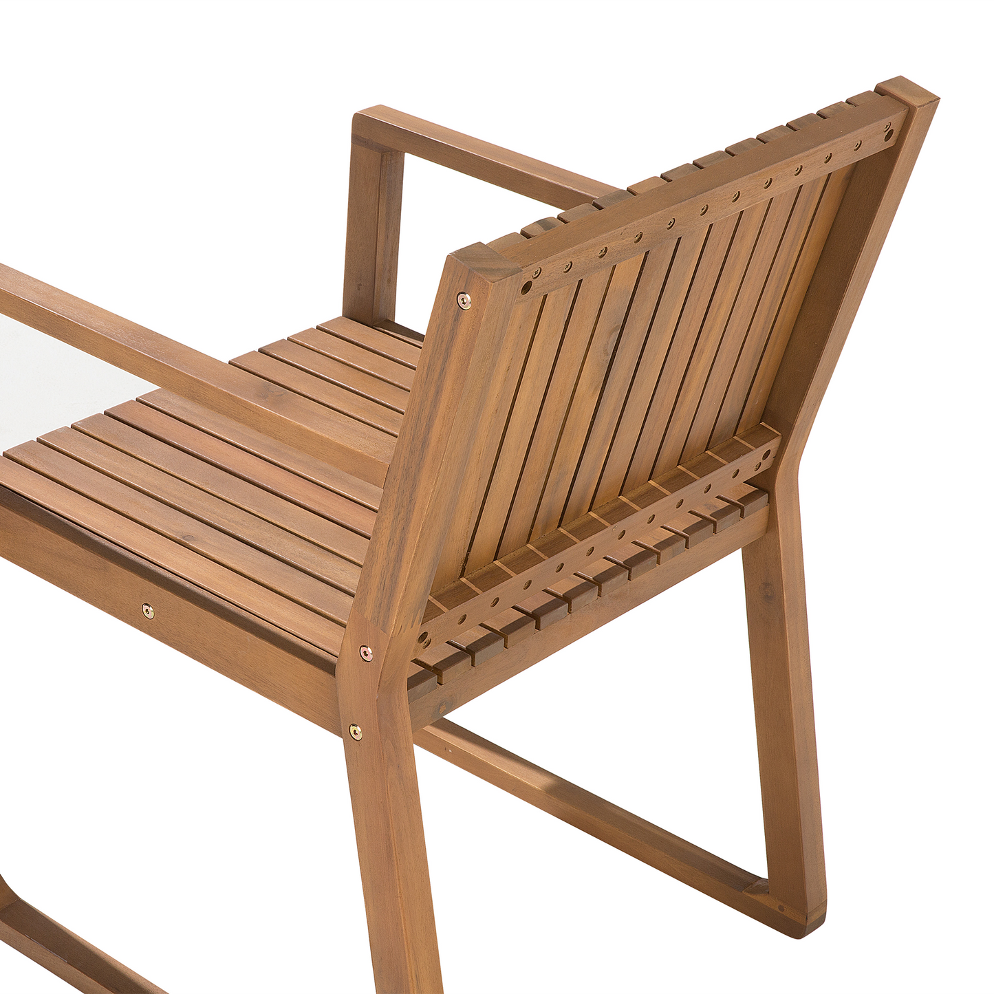 Set mit 8 Stühlen und Sitzkissen SASSARI Akazienholz Marineblau
