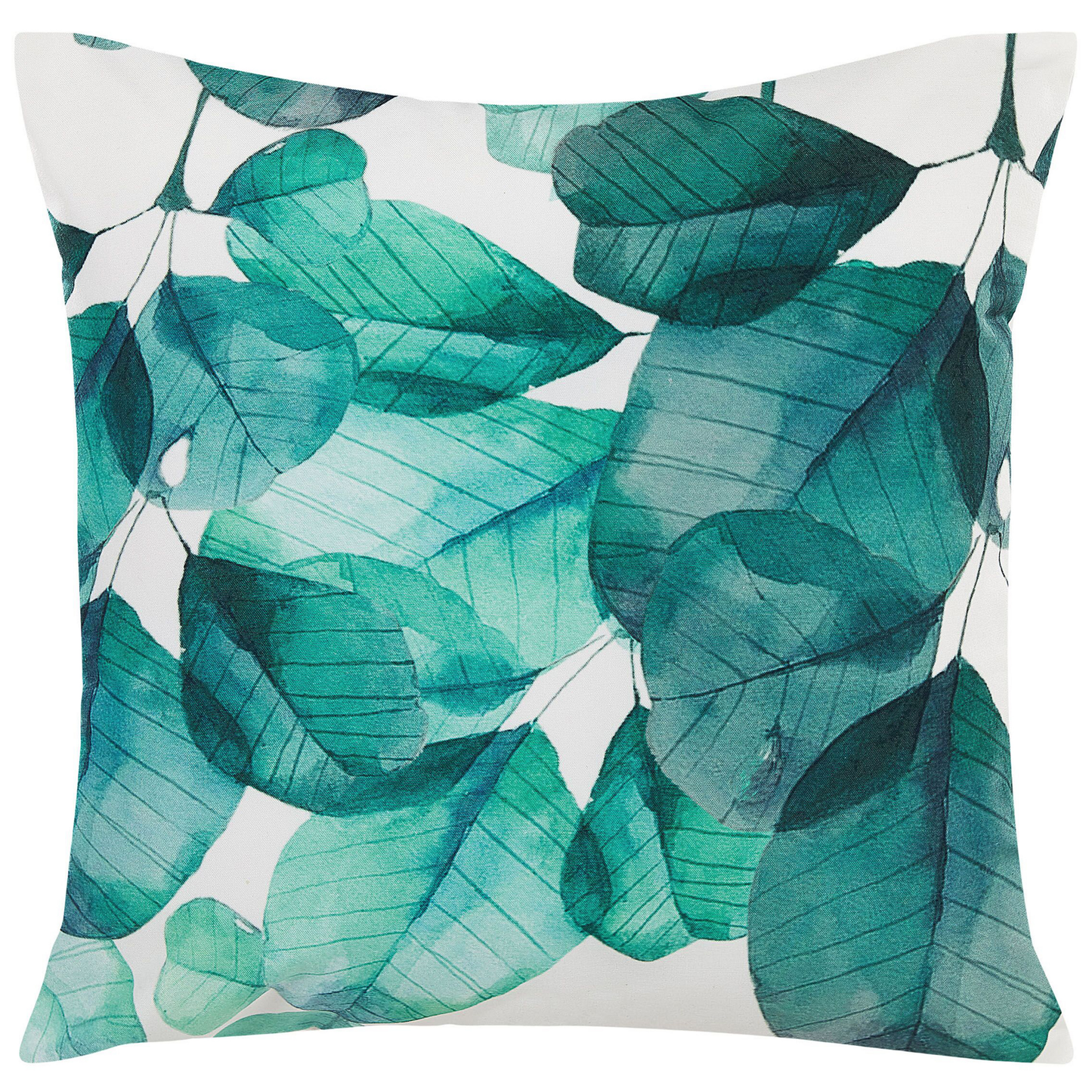 Gartenkissen 2er Set TREBBO Pflanzenmuster 45 x 45 cm Blaugrün