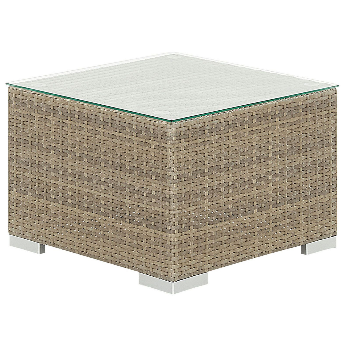 Lounge Set mit Tisch 8-Sitzer MAESTRO modular Polyrattan Hellbraun