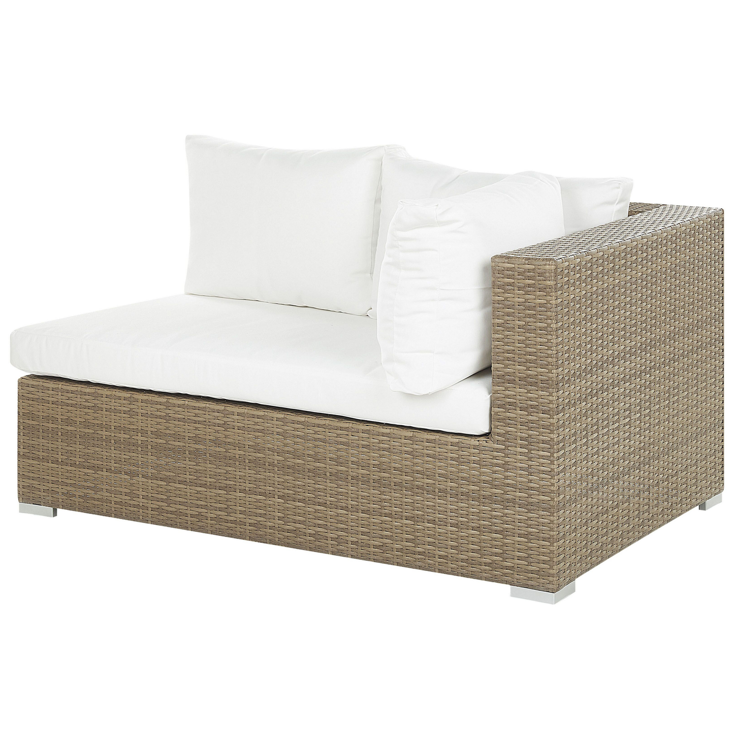 Lounge Set mit Tisch 8-Sitzer MAESTRO modular Polyrattan Hellbraun