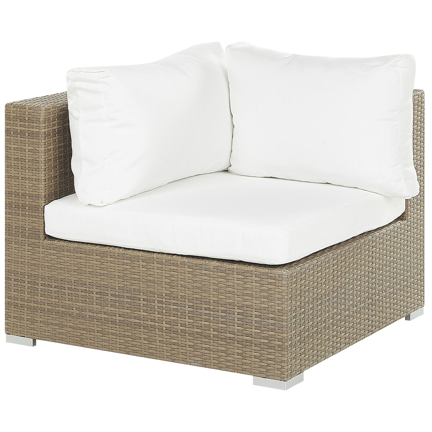 Lounge Set mit Tisch 8-Sitzer MAESTRO modular Polyrattan Hellbraun