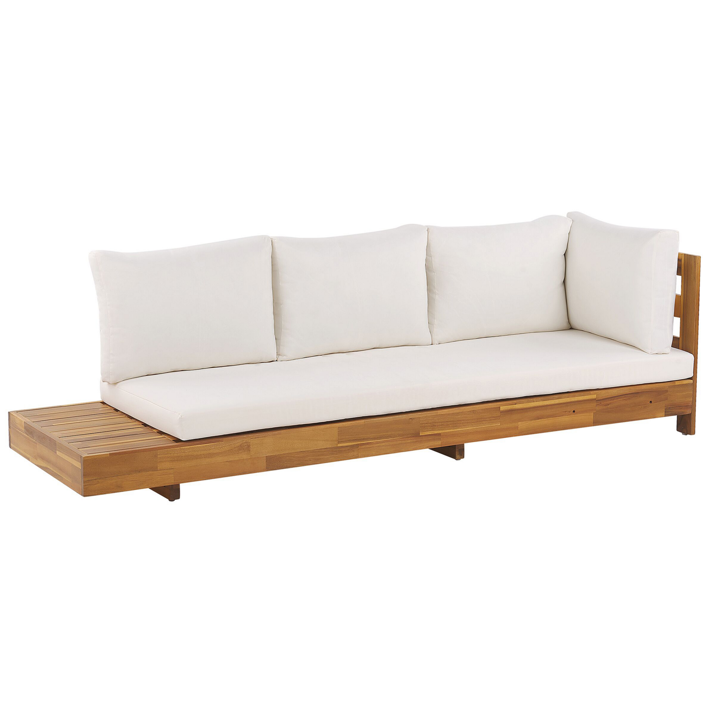 Garten Ecksofa 5-Sitzer MARETTIMO linksseitig zertifiziertes Akazienholz Braun