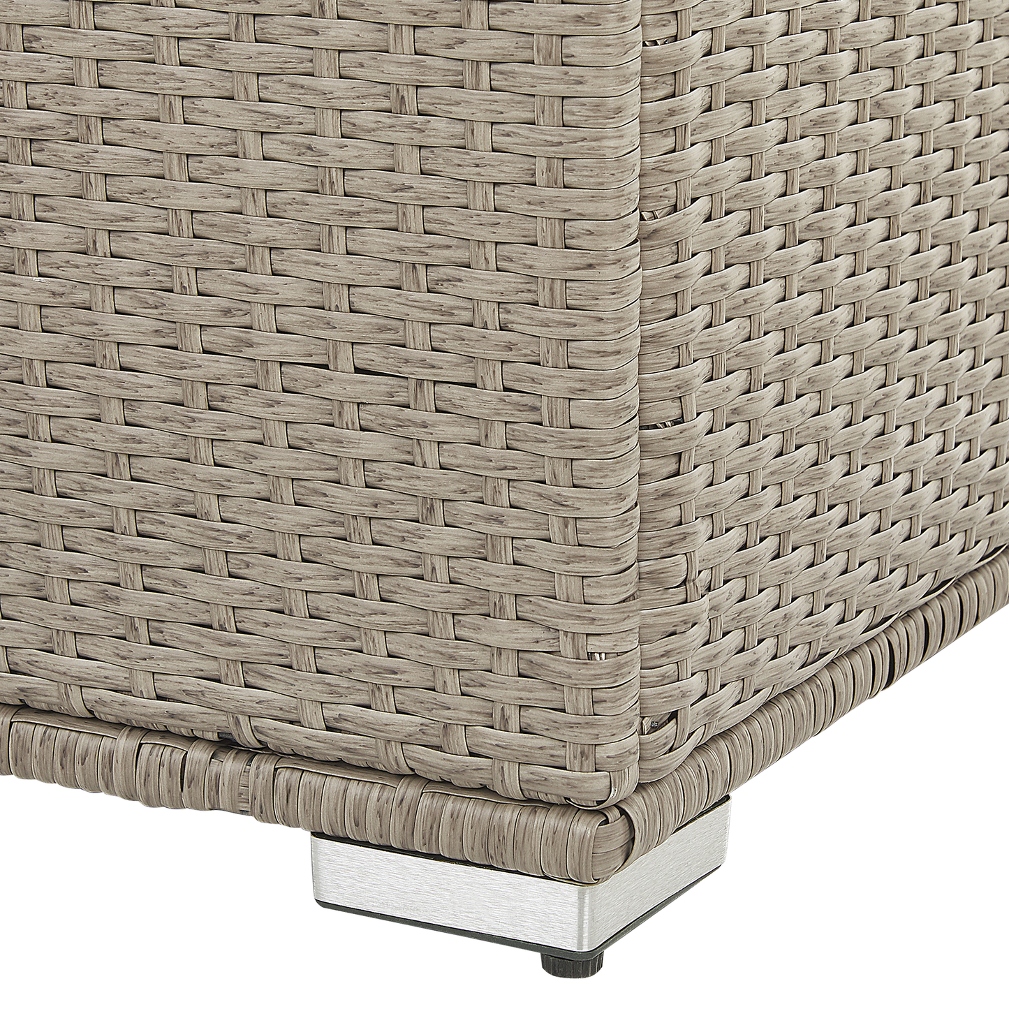 Aufbewahrungsbox MODENA Polyrattan 155 cm 75 cm Taupe