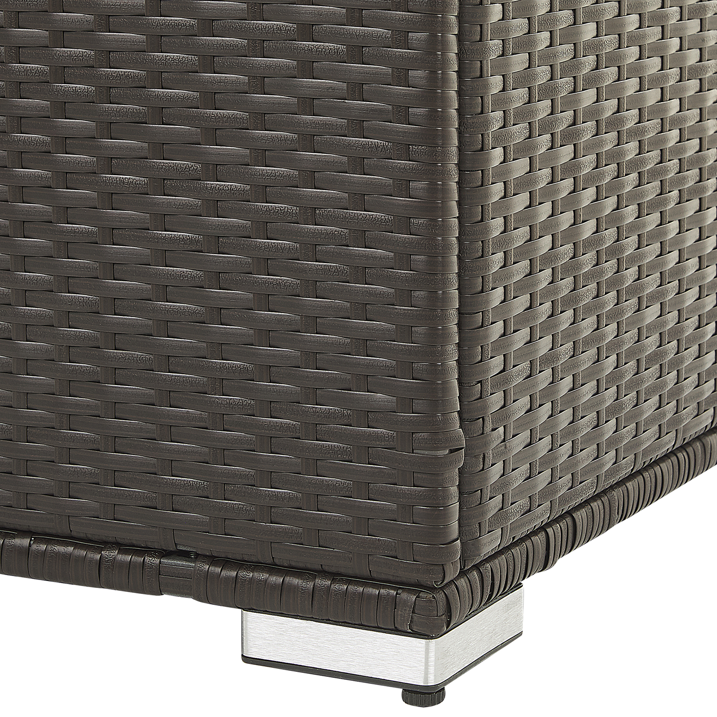 Aufbewahrungsbox MODENA Polyrattan 155 cm 75 cm Braun