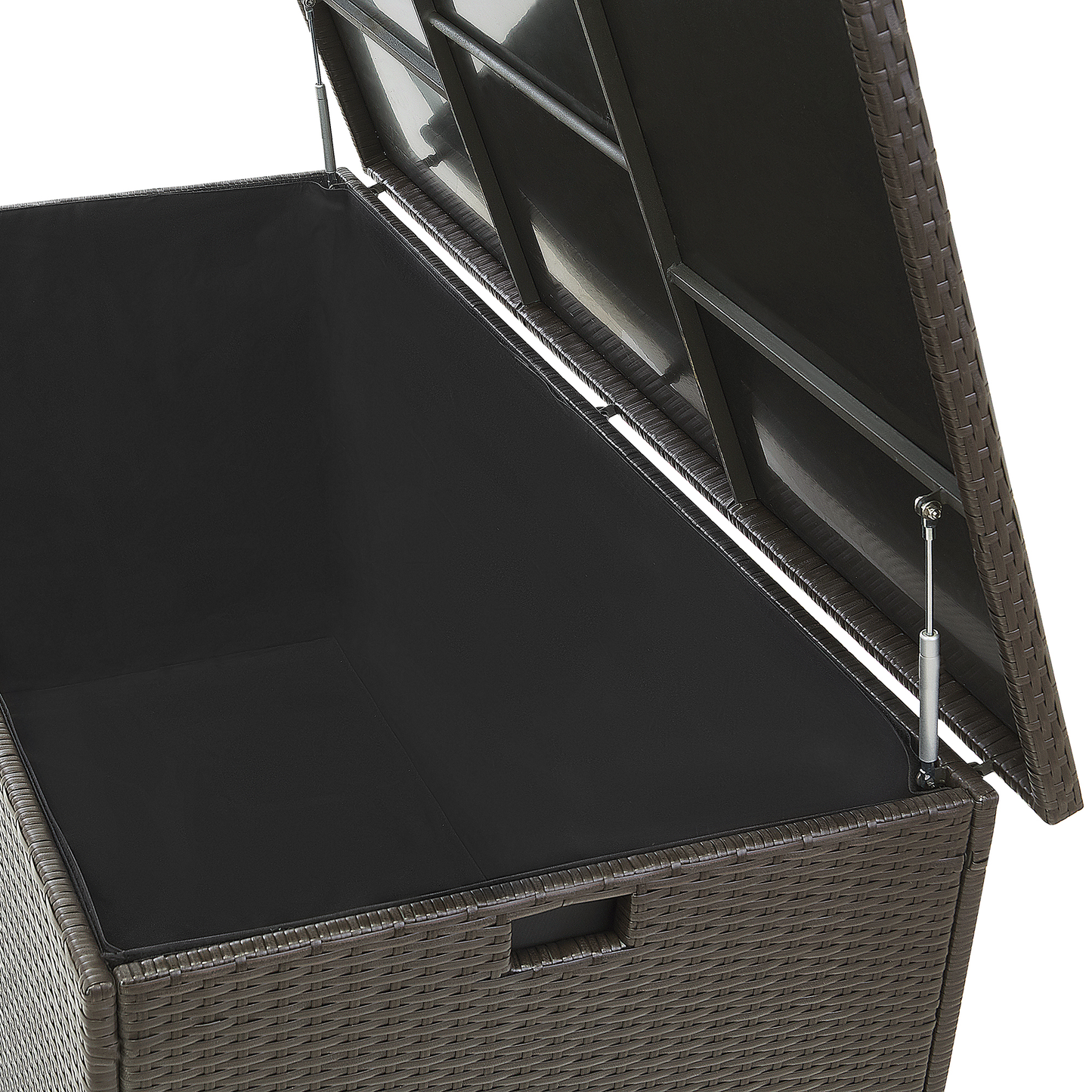 Aufbewahrungsbox MODENA Polyrattan 155 cm 75 cm Braun