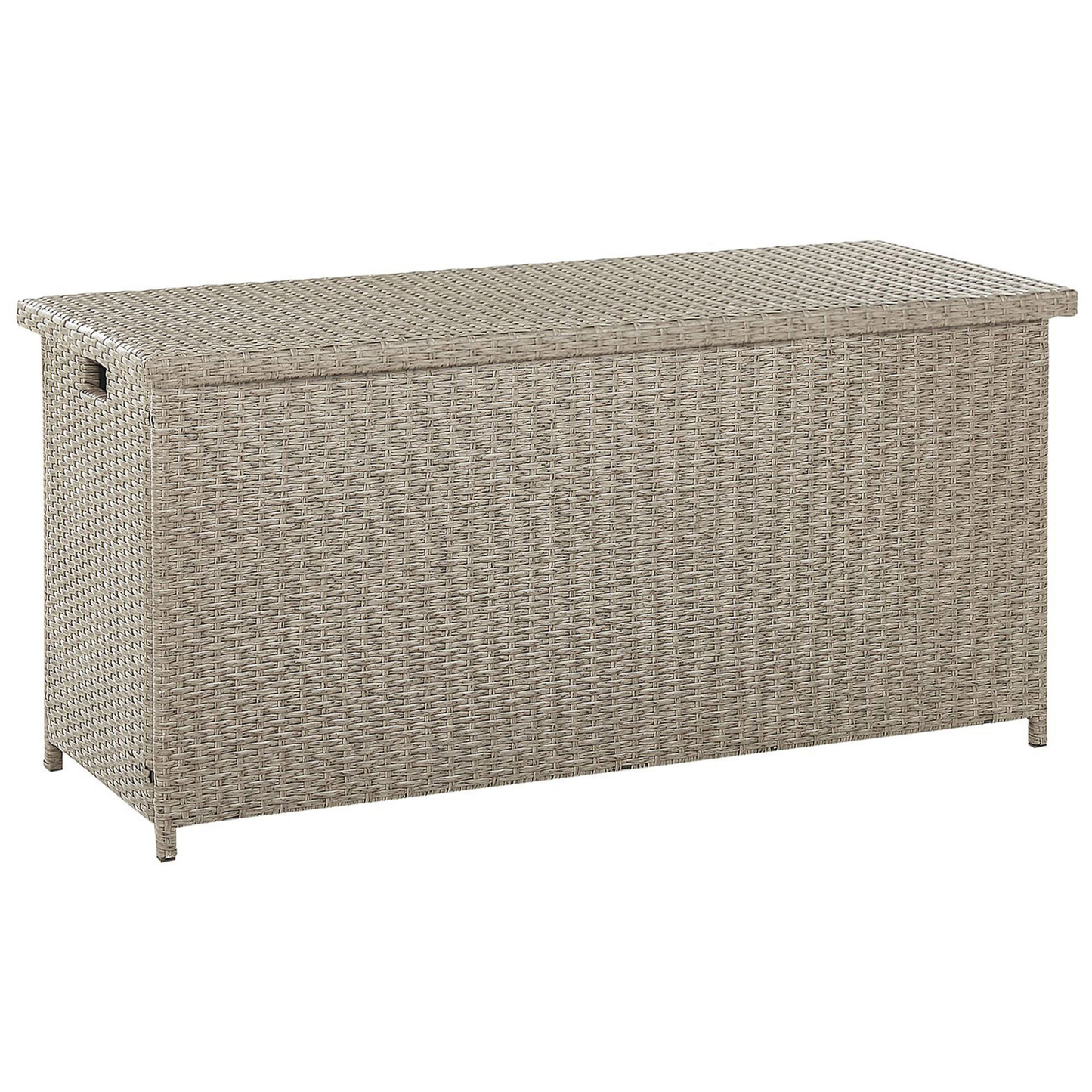Aufbewahrungsbox MODENA Polyrattan 126 cm 46 cm Taupe