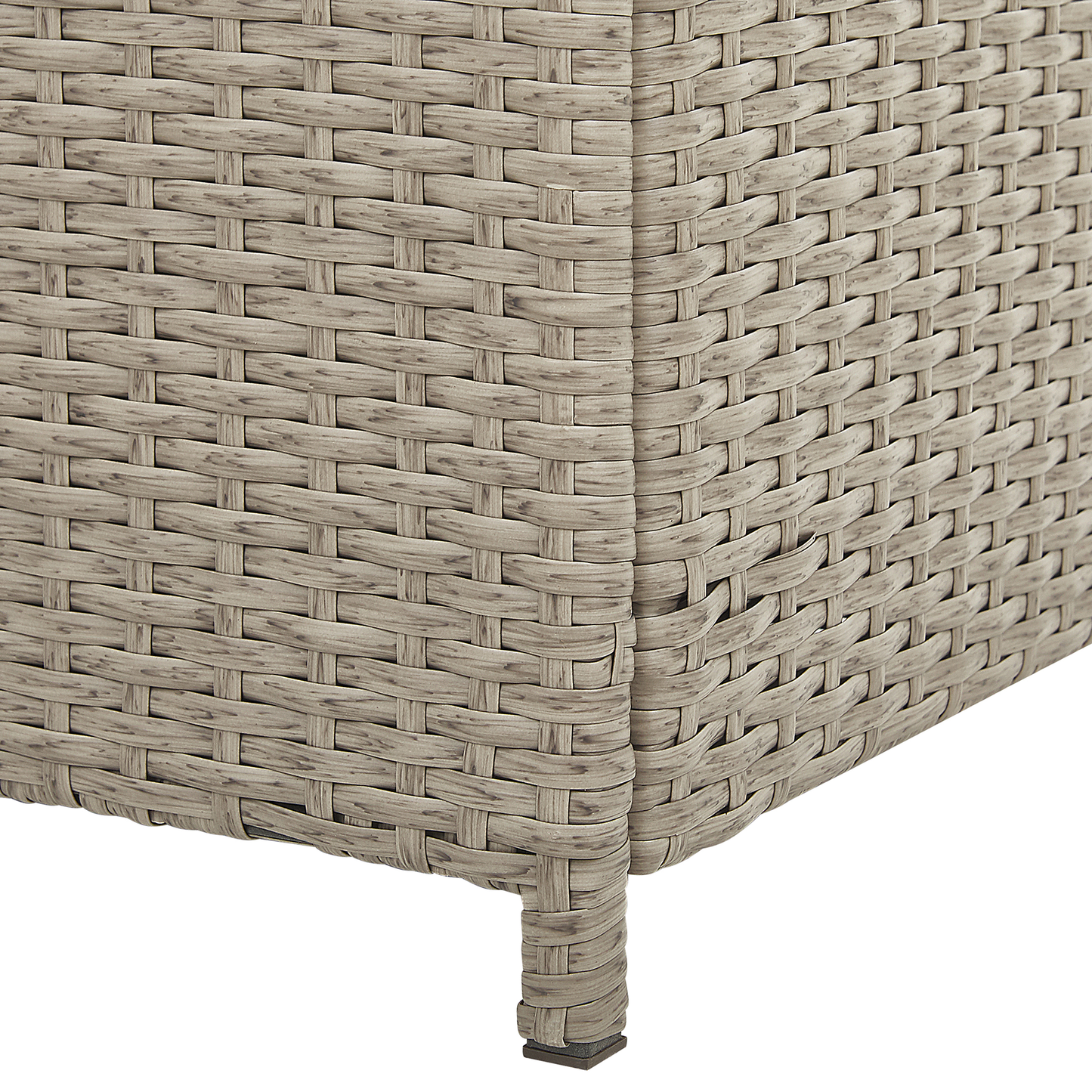 Aufbewahrungsbox MODENA Polyrattan 126 cm 46 cm Taupe