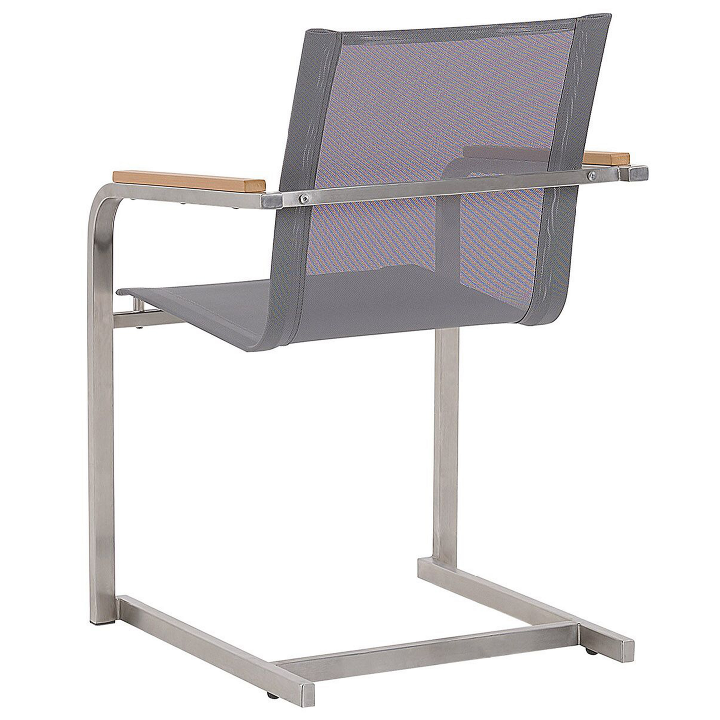 Gartenstuhl 6er Set COSOLETO Edelstahl Grau