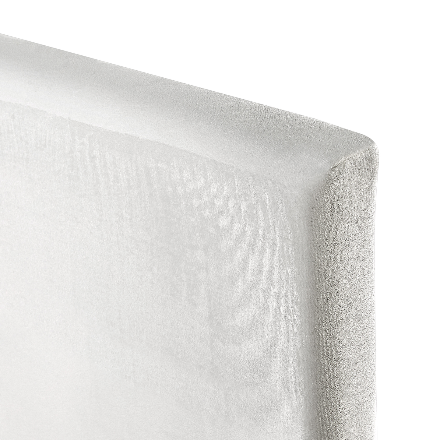 Bettrahmenbezug Samtstoff FITOU 180 x 200 cm Weiss