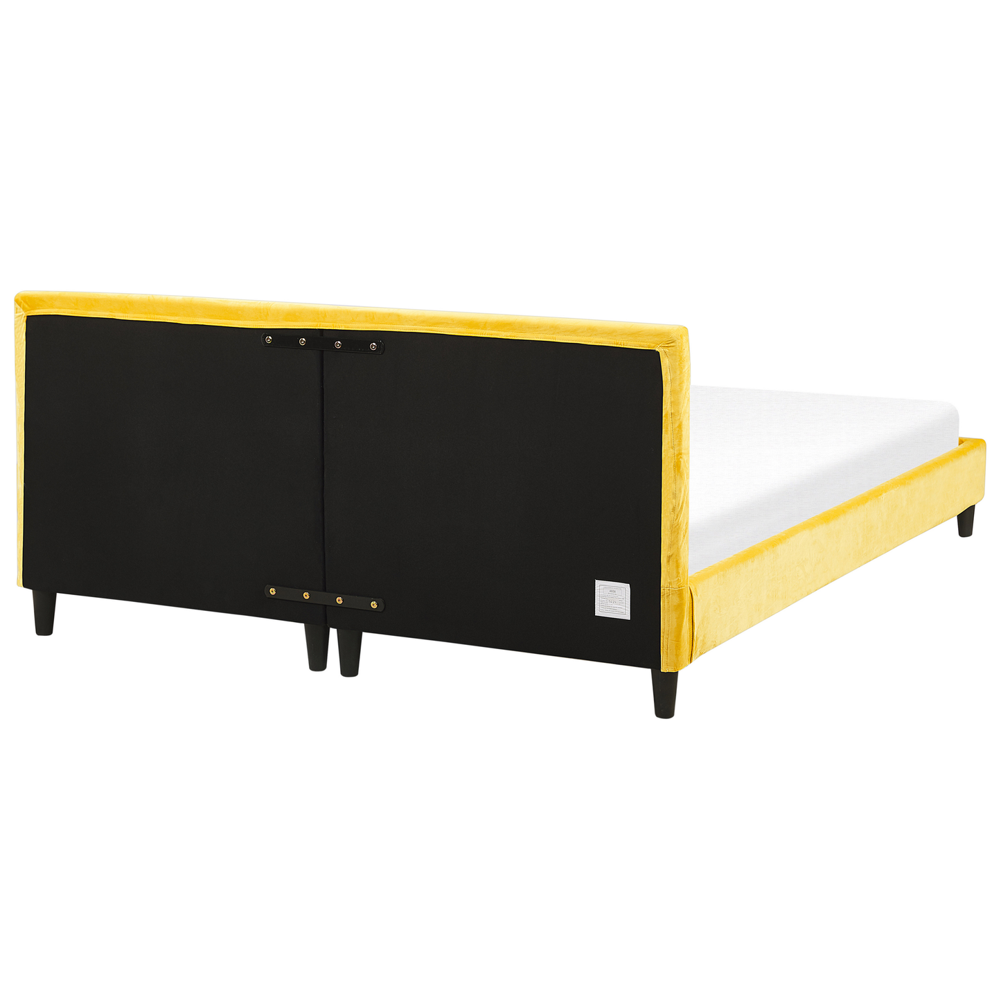 Bettrahmenbezug Samtstoff FITOU 180 x 200 cm Gelb