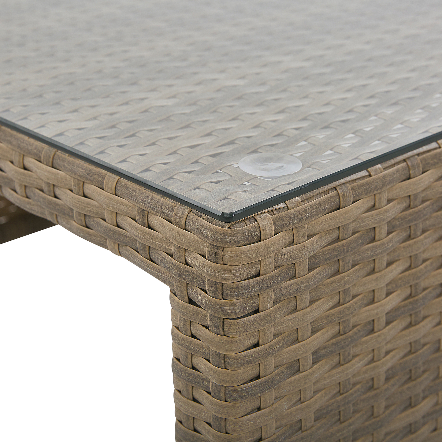 Lounge Set mit Tisch 5-Sitzer BELLUNO Polyrattan Braun