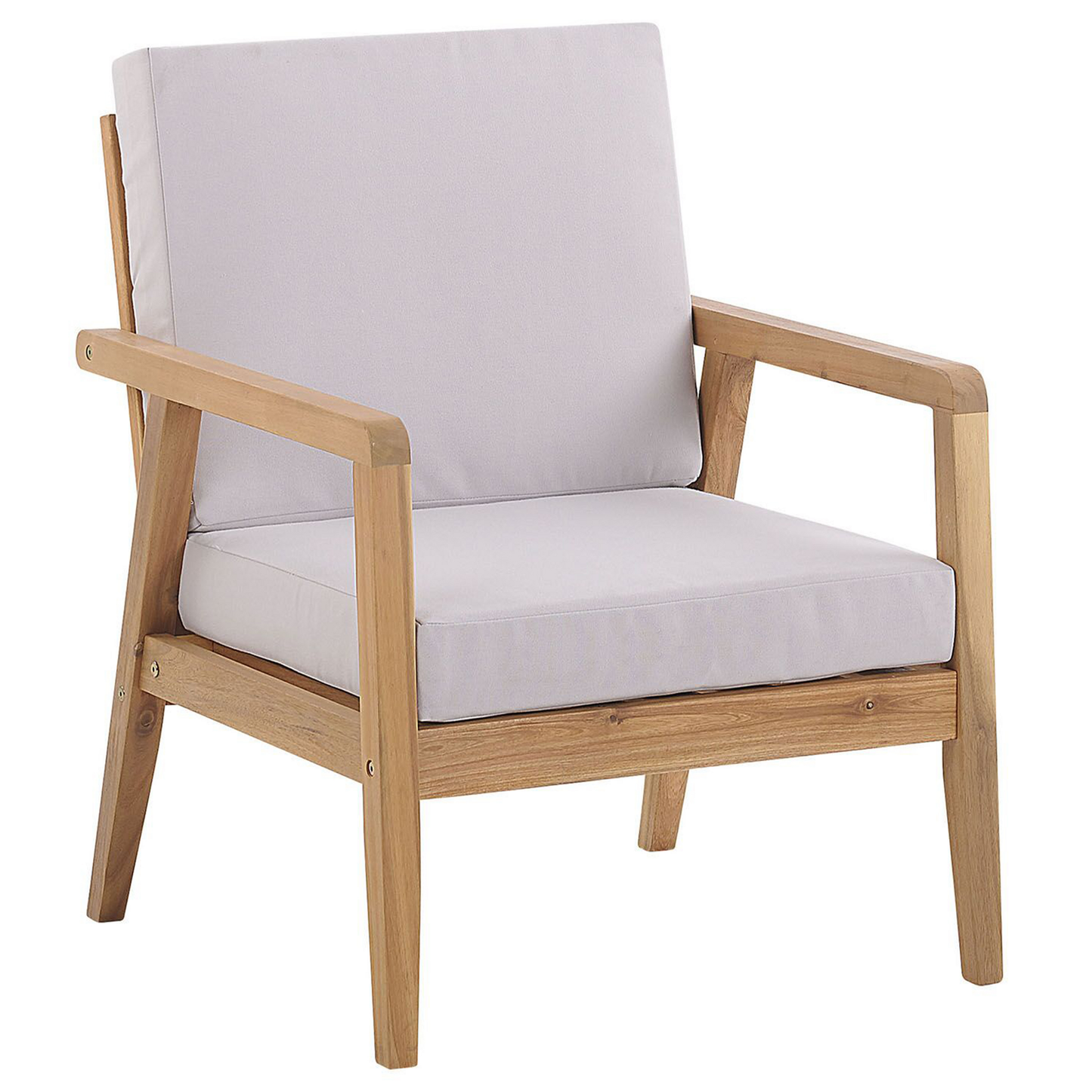 Lounge Set mit Tisch 4-Sitzer PALLANO Akazienholz Taupe