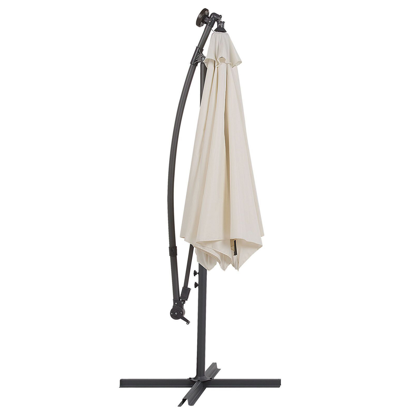 Sonnenschirm LED Solar Beleuchtung ⌀ 285 cm beige CORVAL