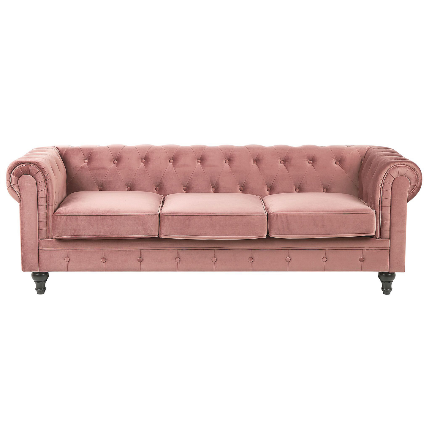 Sofa Set Samtstoff rosa 4-Sitzer CHESTERFIELD