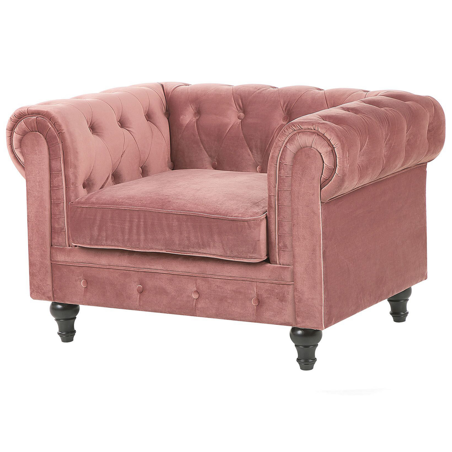 Sofa Set Samtstoff rosa 4-Sitzer CHESTERFIELD