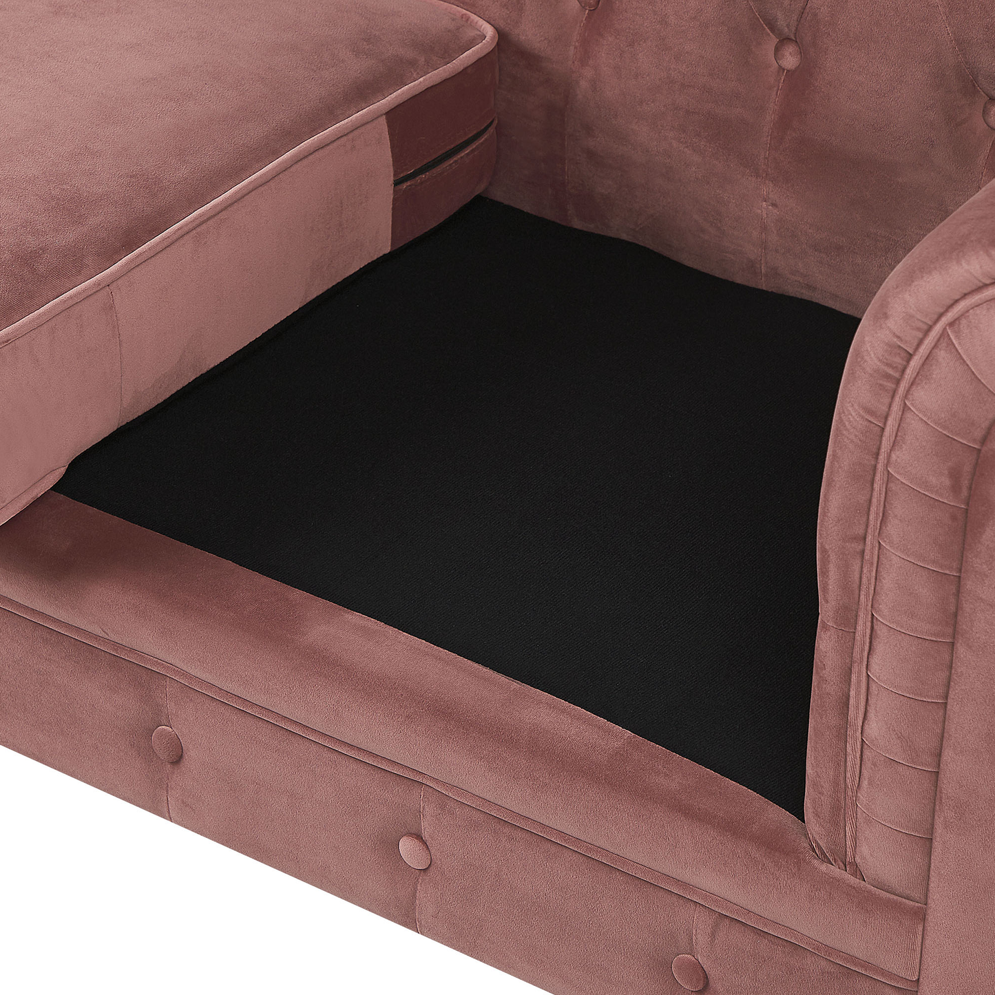 Sofa Set Samtstoff rosa 4-Sitzer CHESTERFIELD