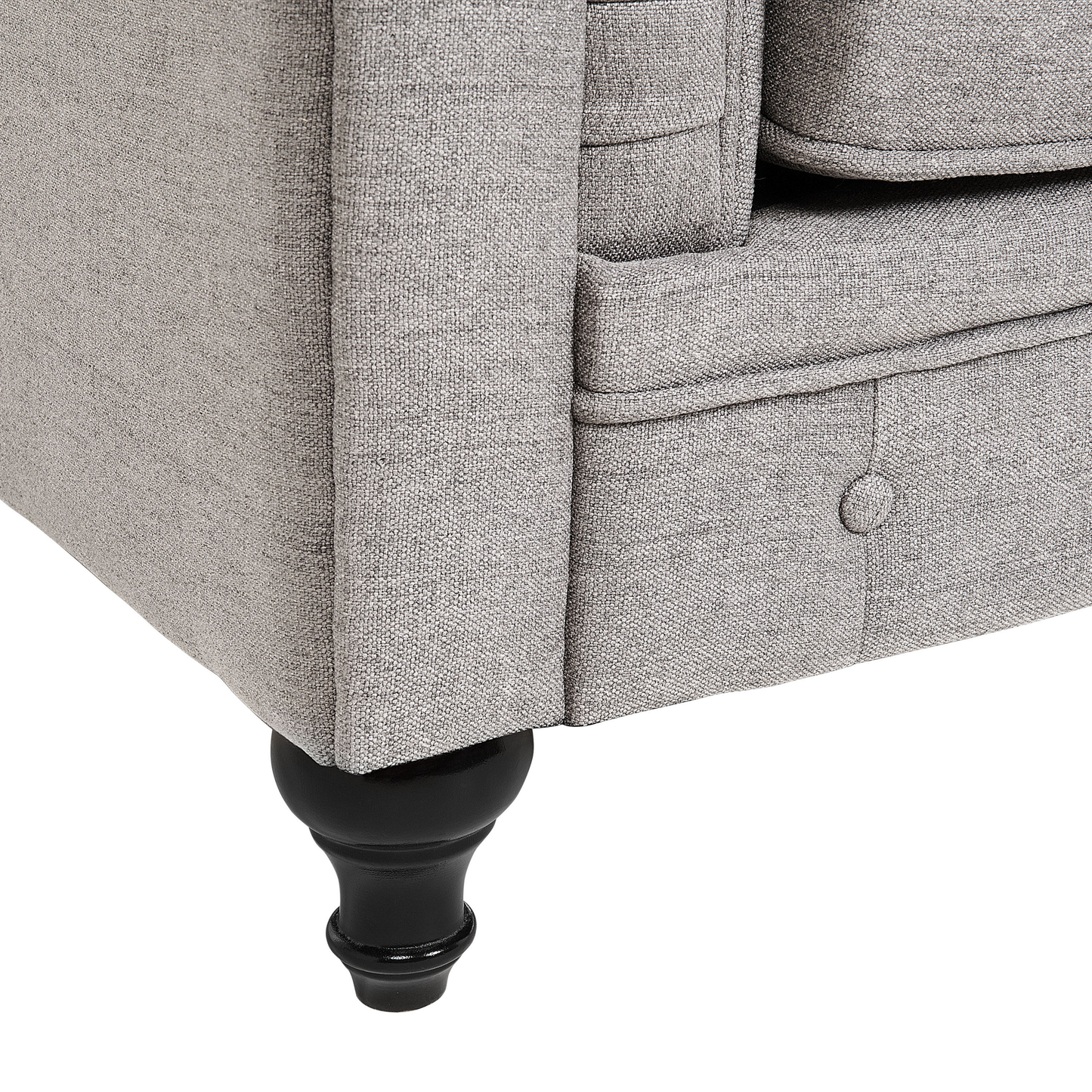 Sessel CHESTERFIELD Stoff Hellgrau