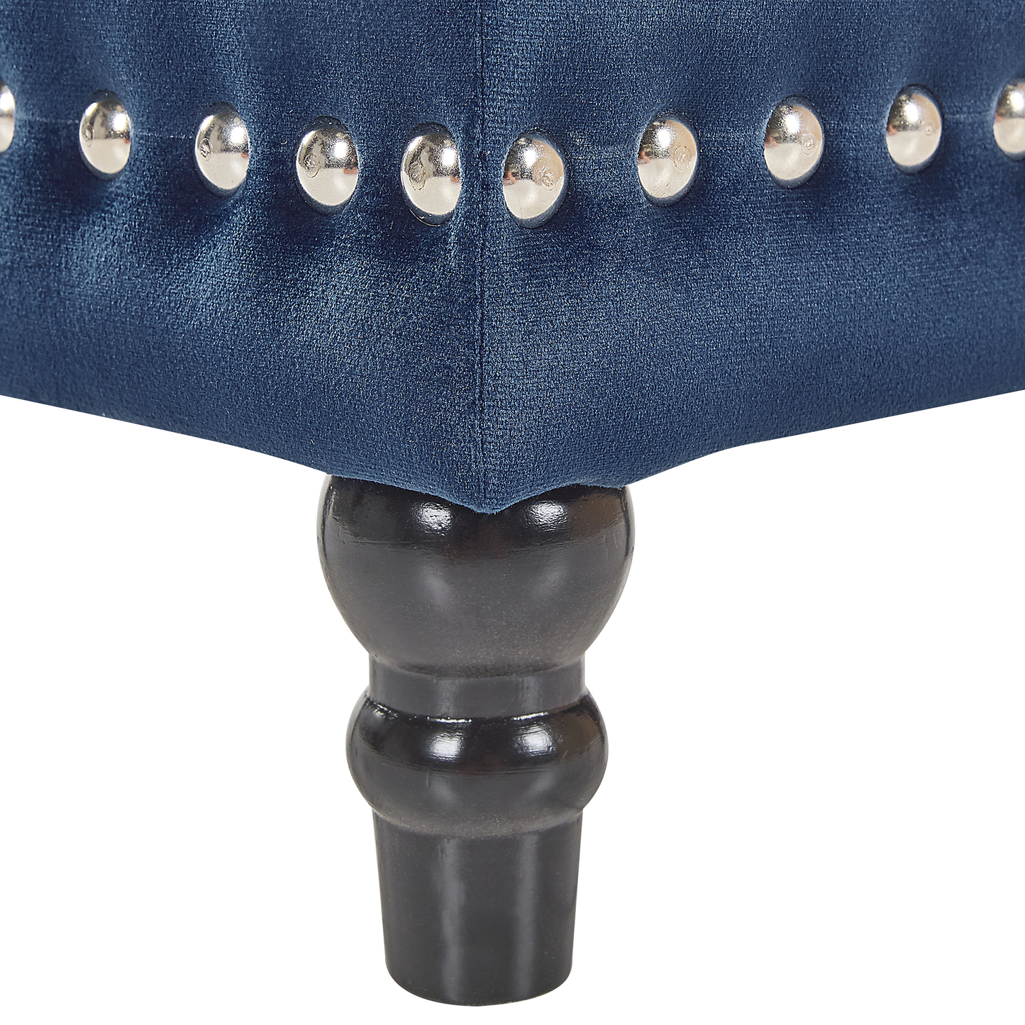 Hocker mit Stauraum Samtstoff dunkelblau LORETTO