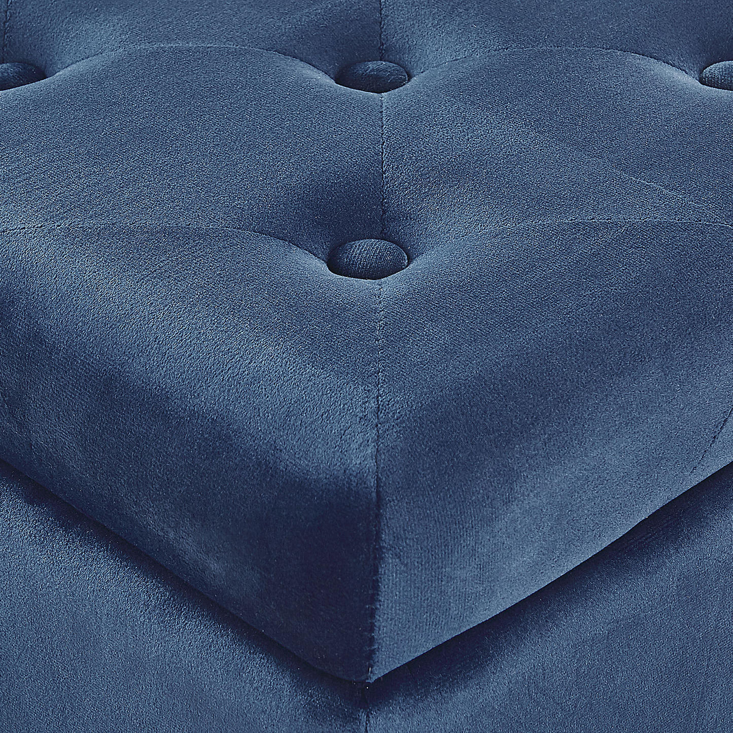 Hocker mit Stauraum Samtstoff dunkelblau LORETTO
