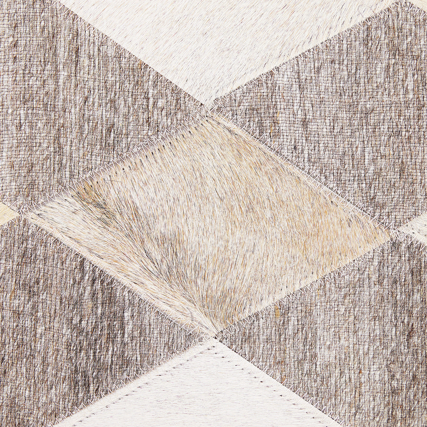 Teppich Kuhfell beige / braun 140 x 200 cm Patchwork Kurzflor SESLICE