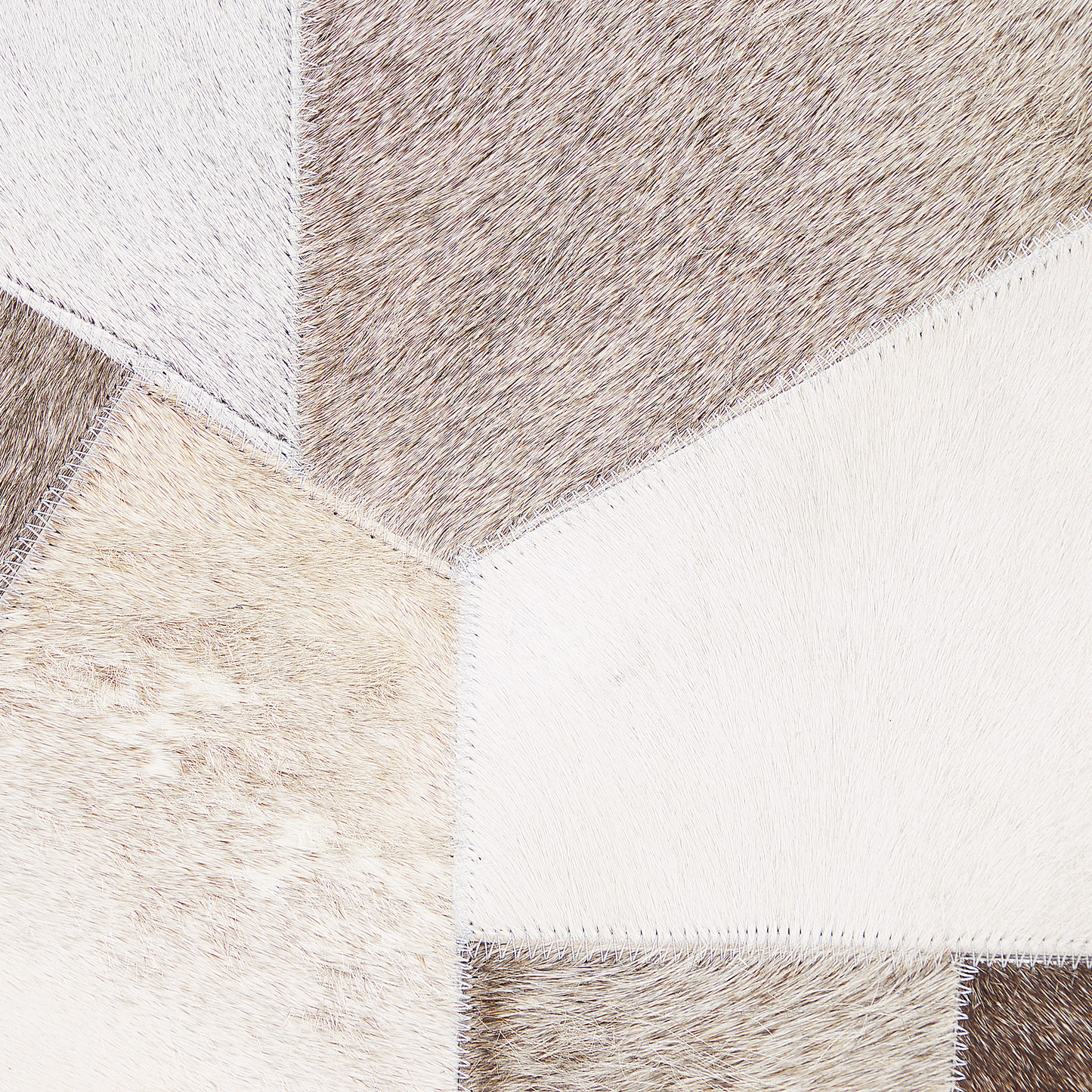 Teppich Kuhfell grau / beige 160 x 230 cm Patchwork Kurzflor VARTO