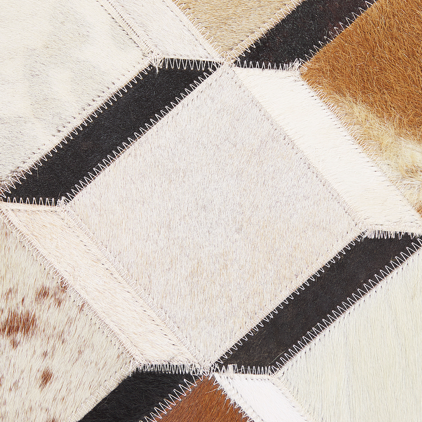 Teppich Kuhfell braun 160 x 230 cm Patchwork Kurzflor SERINOVA