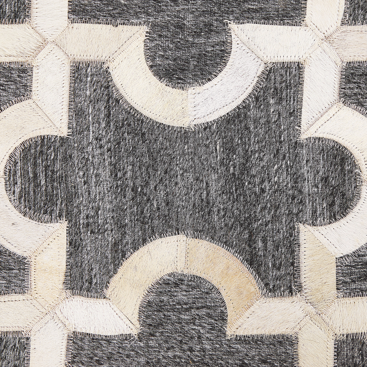 Teppich Kuhfell grau / beige 160 x 230 cm Patchwork Kurzflor YEDISU