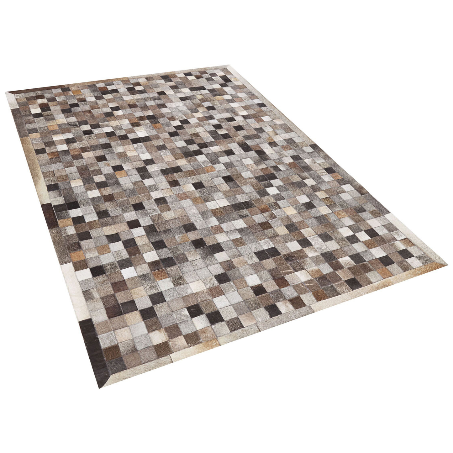 Teppich Kuhfell mehrfarbig 160 x 230 cm Patchwork Kurzflor ARMUTLU