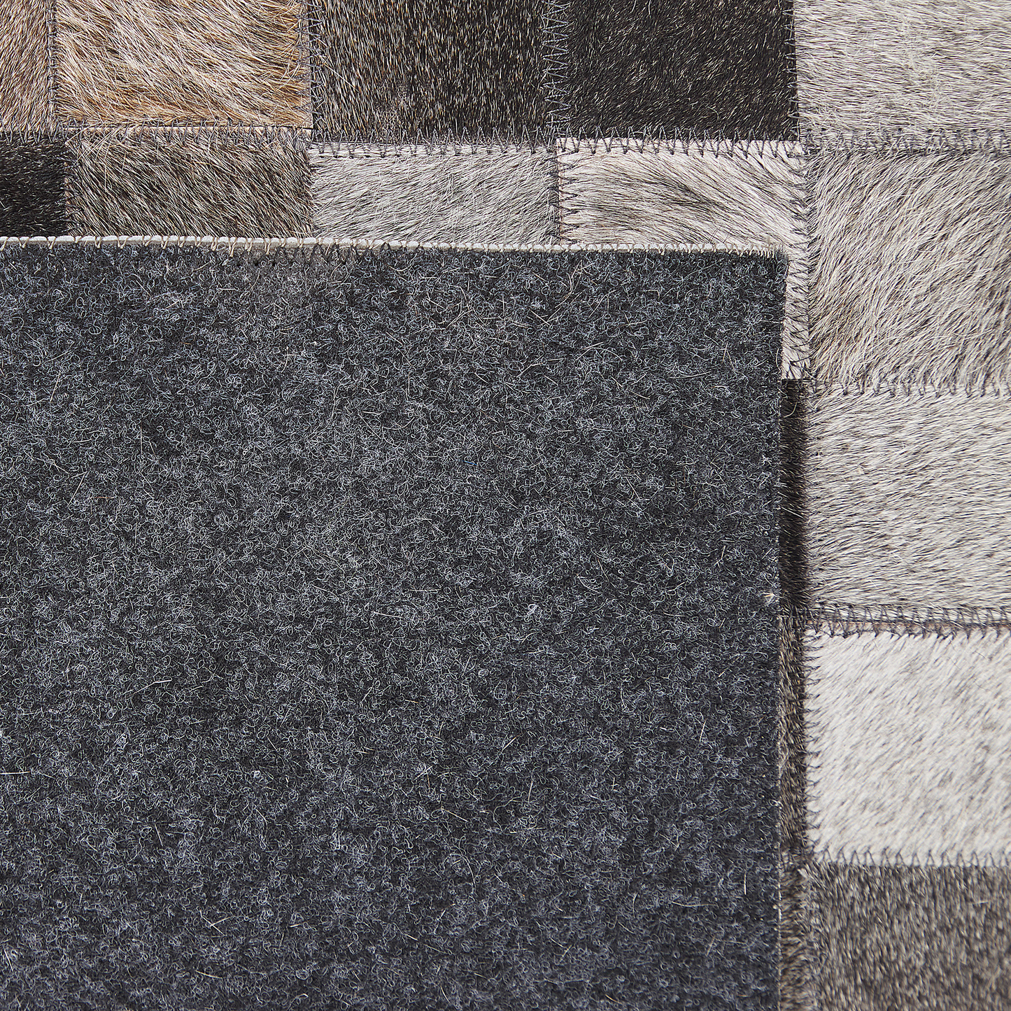 Teppich Kuhfell mehrfarbig 160 x 230 cm Patchwork Kurzflor ARMUTLU