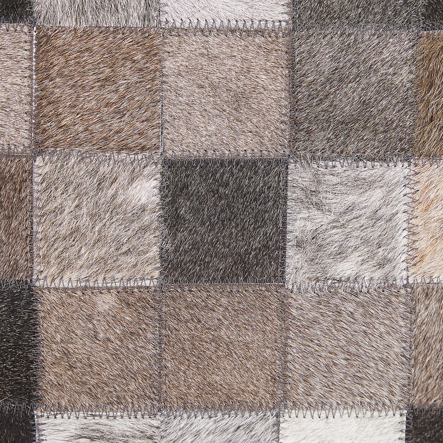 Teppich Kuhfell mehrfarbig 160 x 230 cm Patchwork Kurzflor ARMUTLU