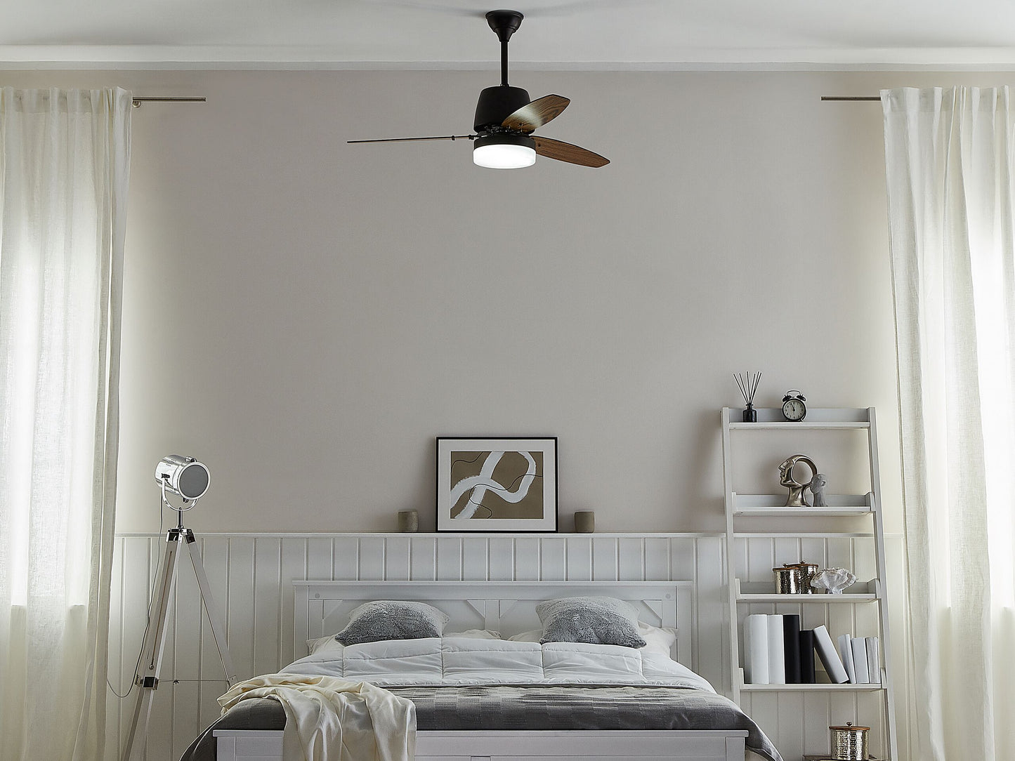 Deckenventilator mit Licht MLAVA mit Fernbedienung Braun