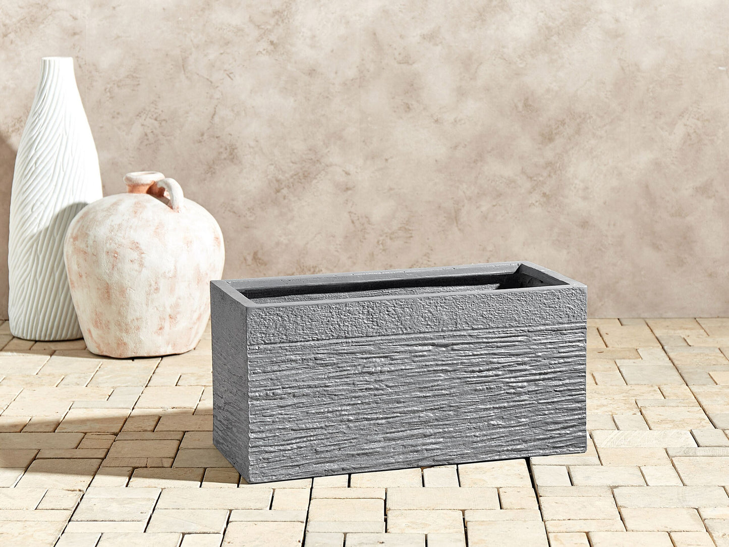 Blumenkübel MYRA Keramik 50 cm Grau