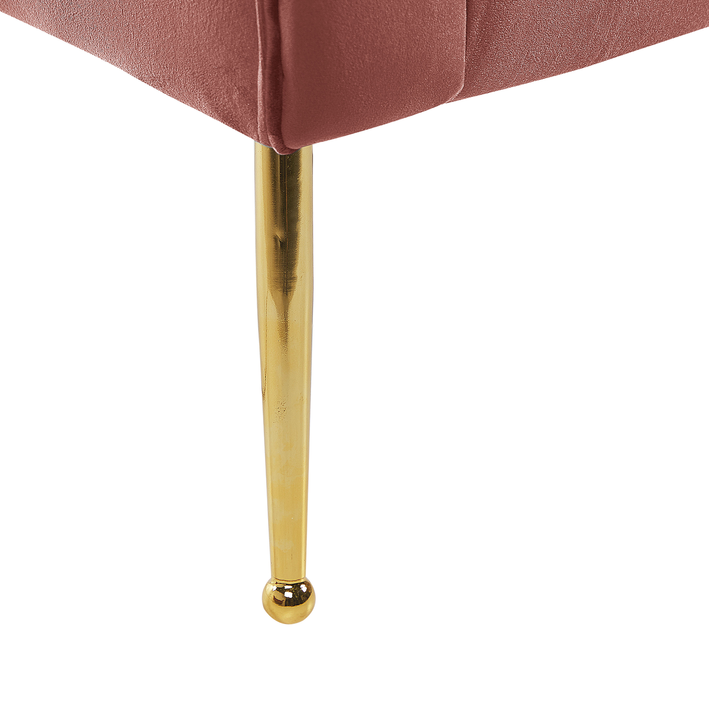 Chaiselongue Samtstoff rosa / gold NANTILLY