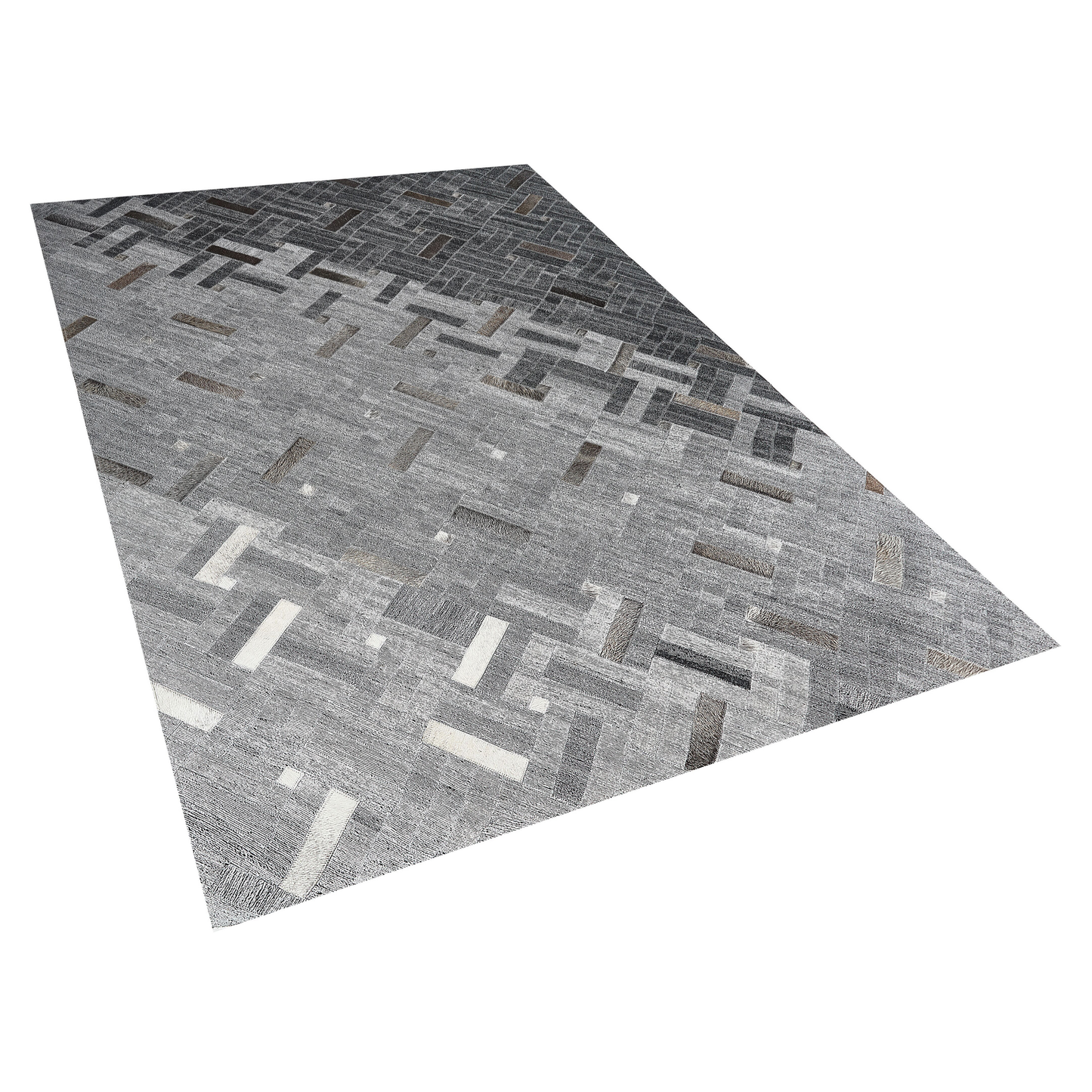 Teppich Leder grau 140 x 200 cm Kurzflor DARA