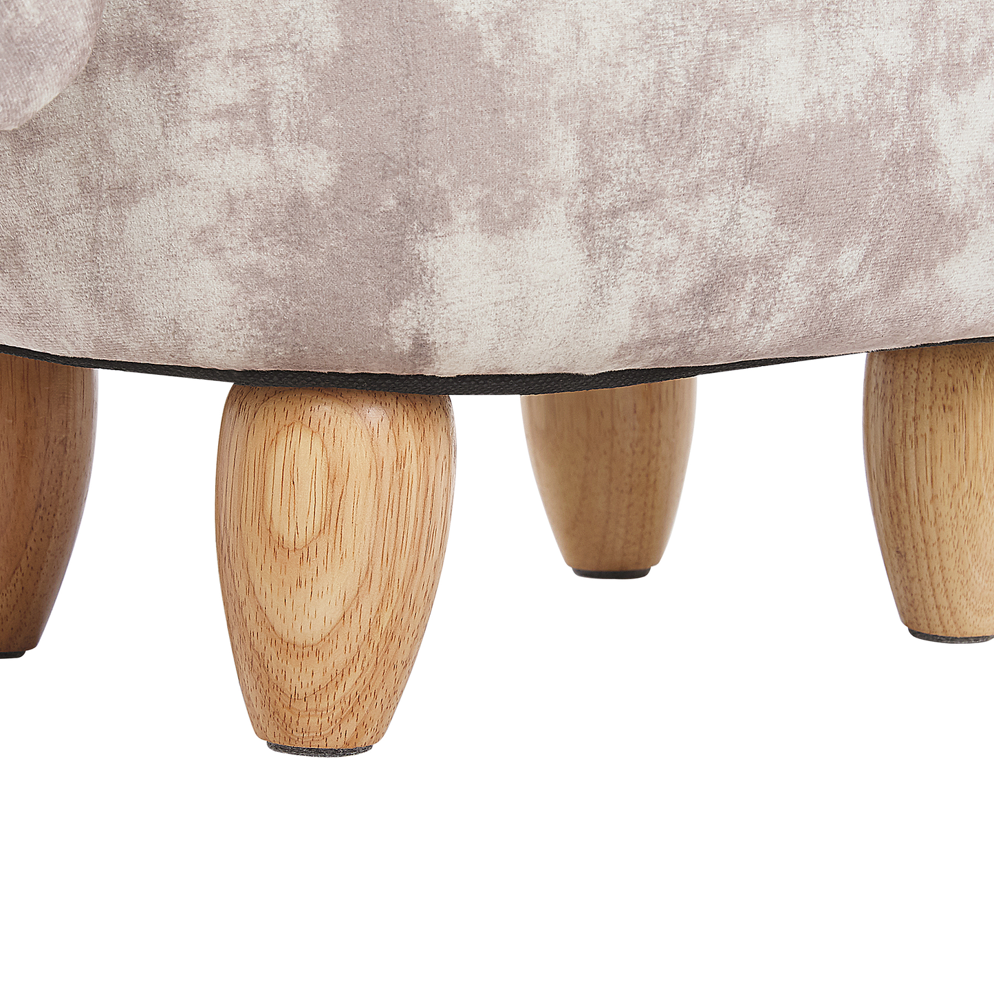 Tierhocker mit Stauraum Samtstoff beige Hundeform DOGGY