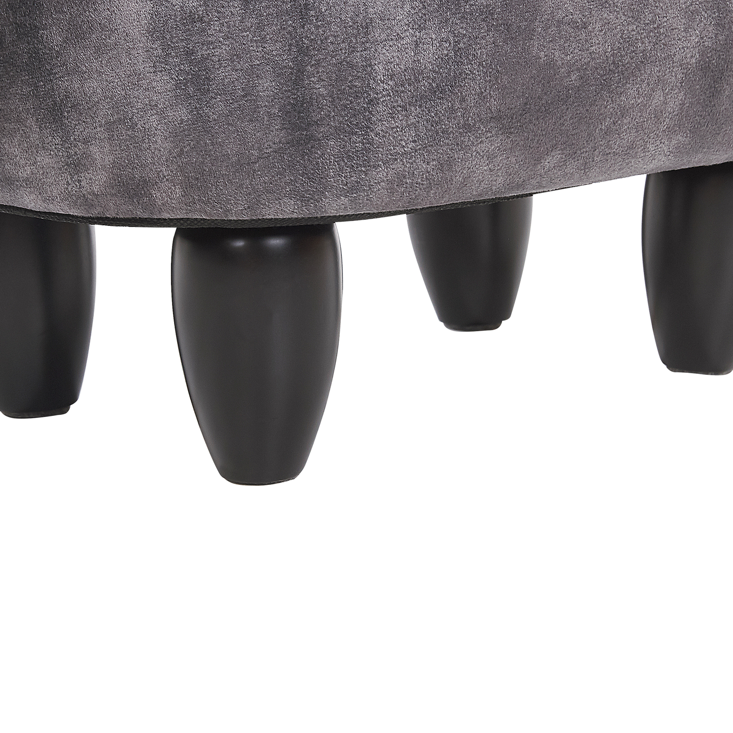 Hocker Samtstoff mit Stauraum dunkelgrau DOGGY