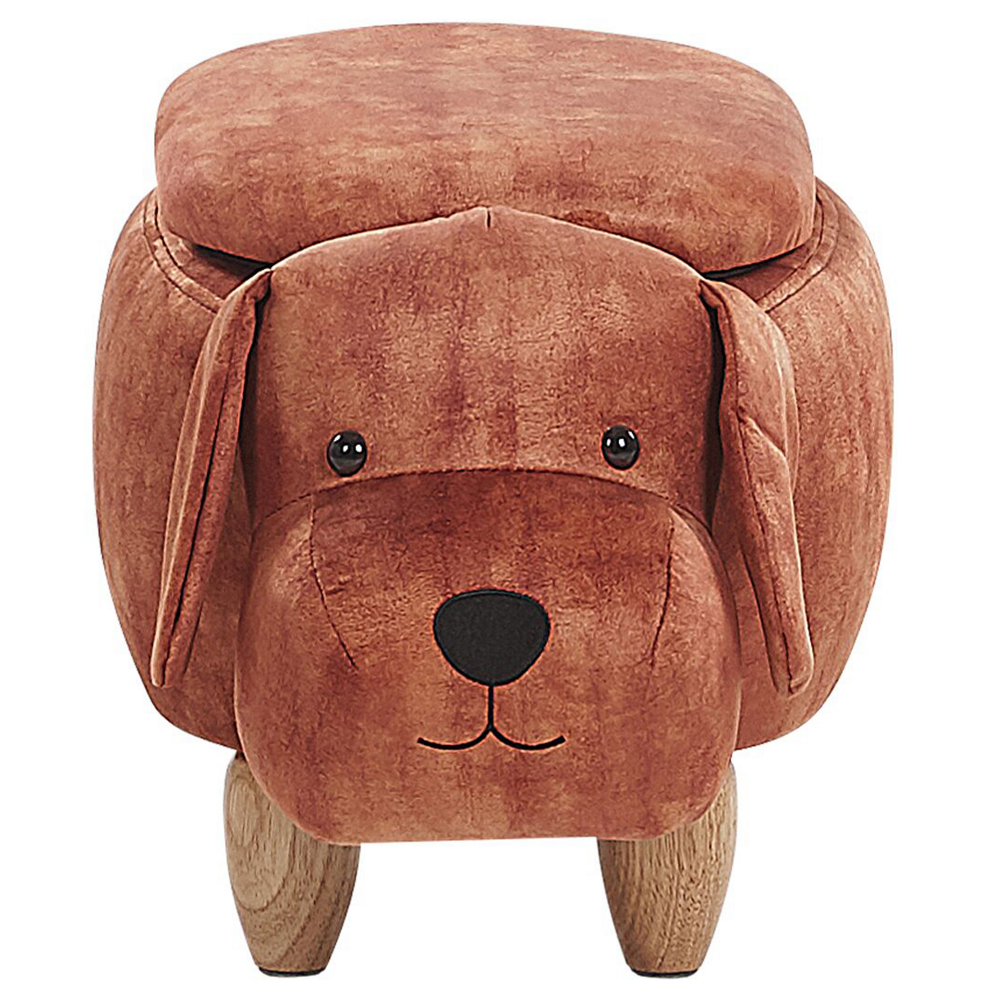 Hocker Samtstoff mit Stauraum goldbraun DOGGY