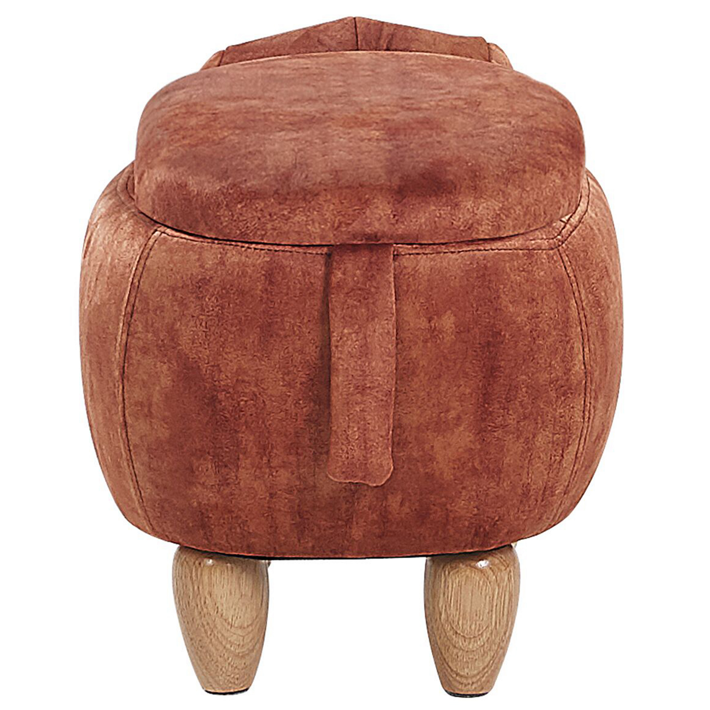 Hocker Samtstoff mit Stauraum goldbraun DOGGY