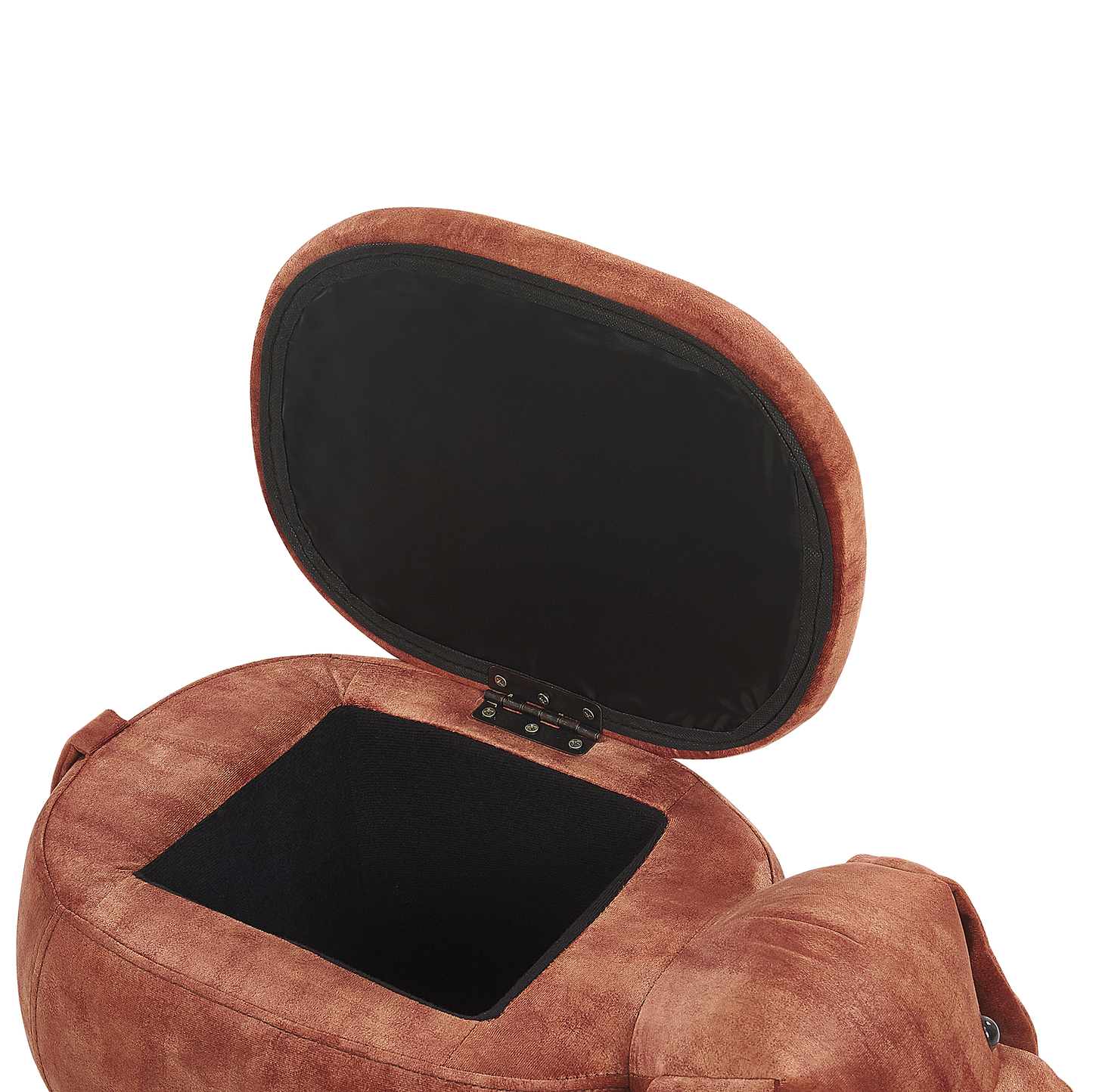 Hocker Samtstoff mit Stauraum goldbraun DOGGY