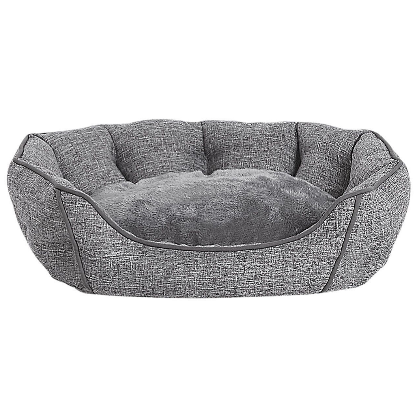 Tierbett CANDIR Leinen Grau