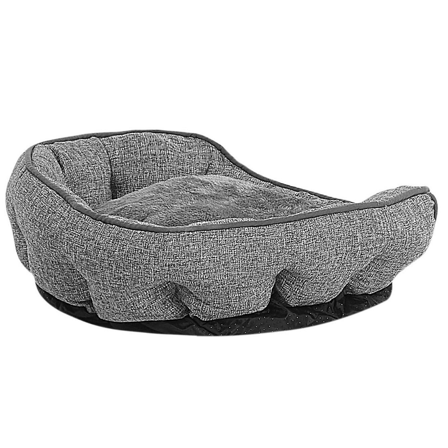 Tierbett CANDIR Leinen Grau