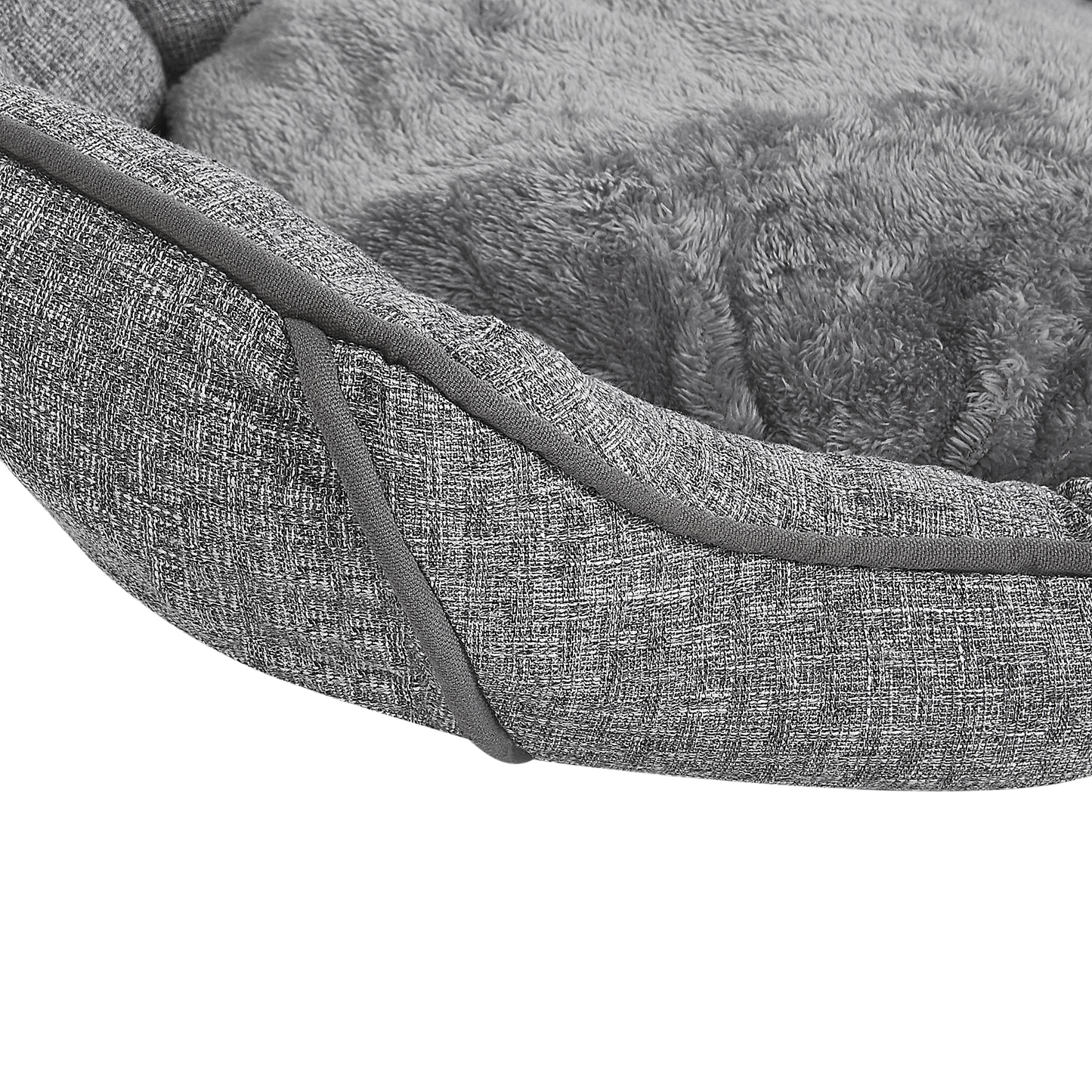 Tierbett CANDIR Leinen Grau