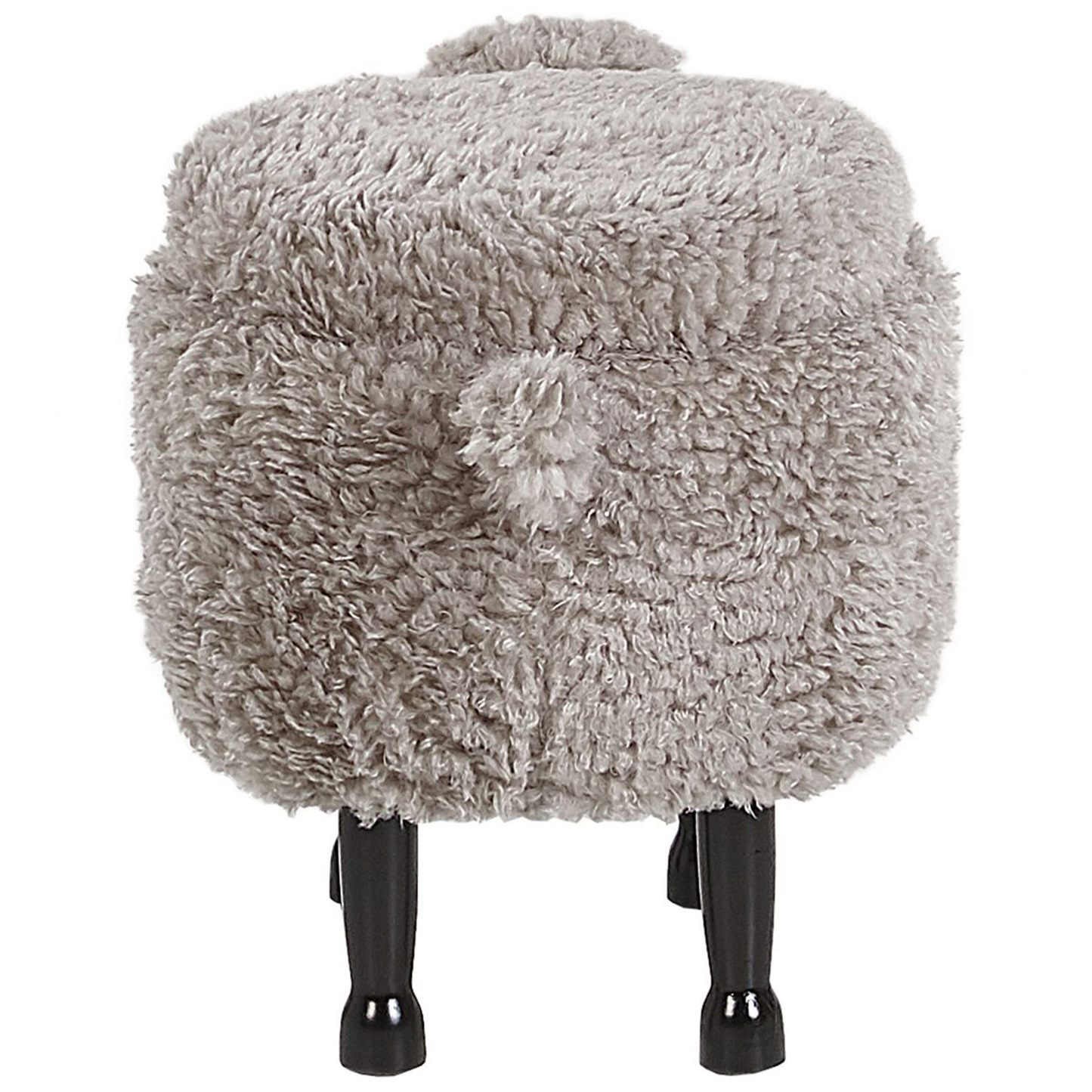 Tierhocker mit Stauraum Felloptik grau Schafform SHEEP