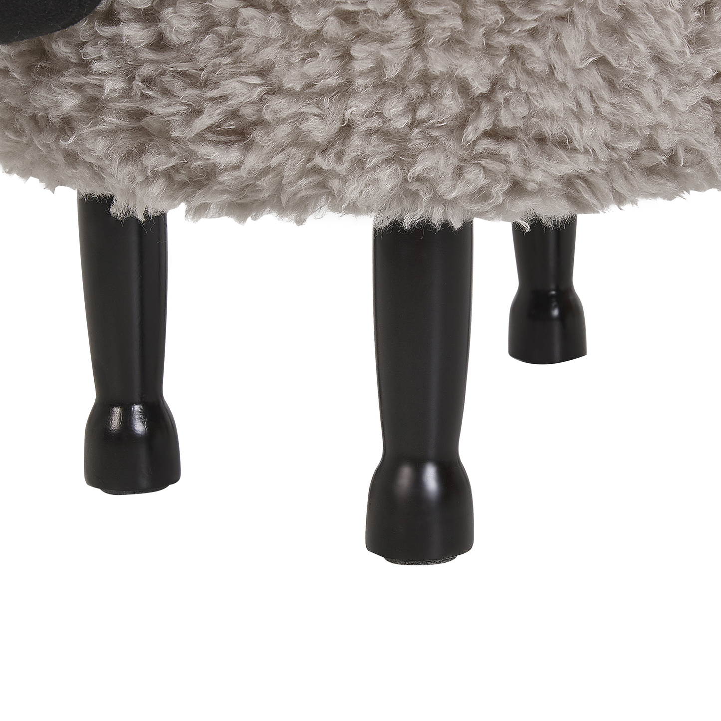 Tierhocker mit Stauraum Felloptik grau Schafform SHEEP
