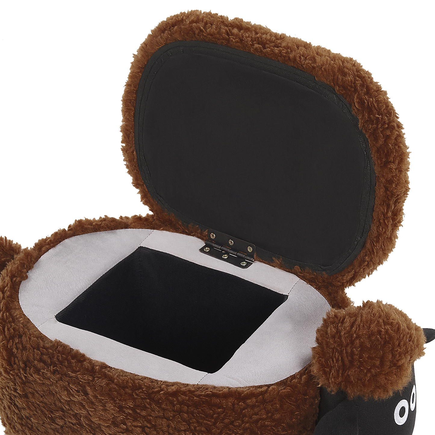 Tierhocker mit Stauraum Felloptik braun Schafform SHEEP