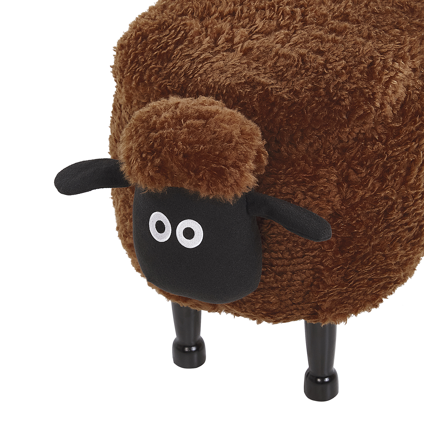 Tierhocker mit Stauraum Felloptik braun Schafform SHEEP