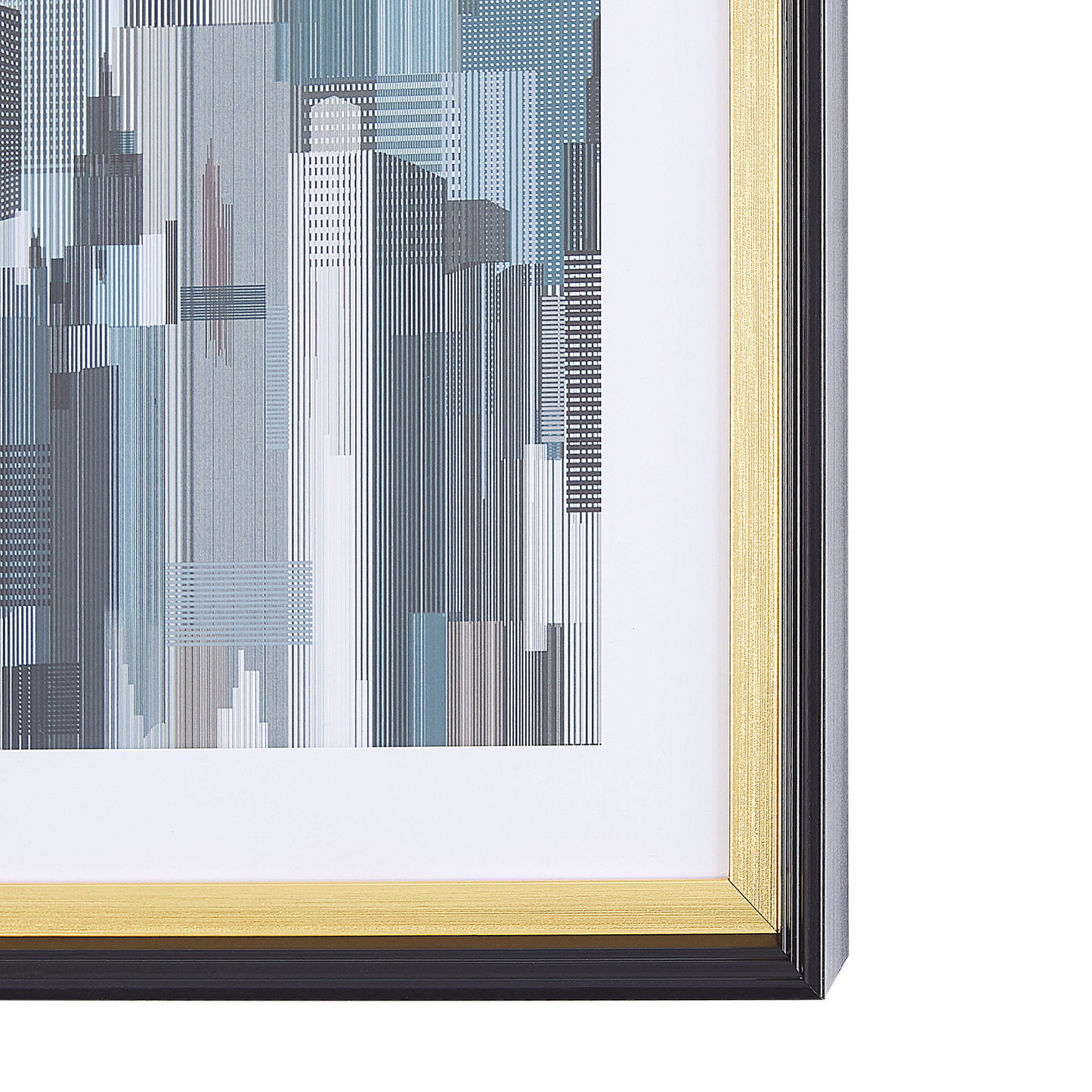 Wandbild mit Rahmen BAMAKO Stadtmotiv 30 x 40 cm Grau
