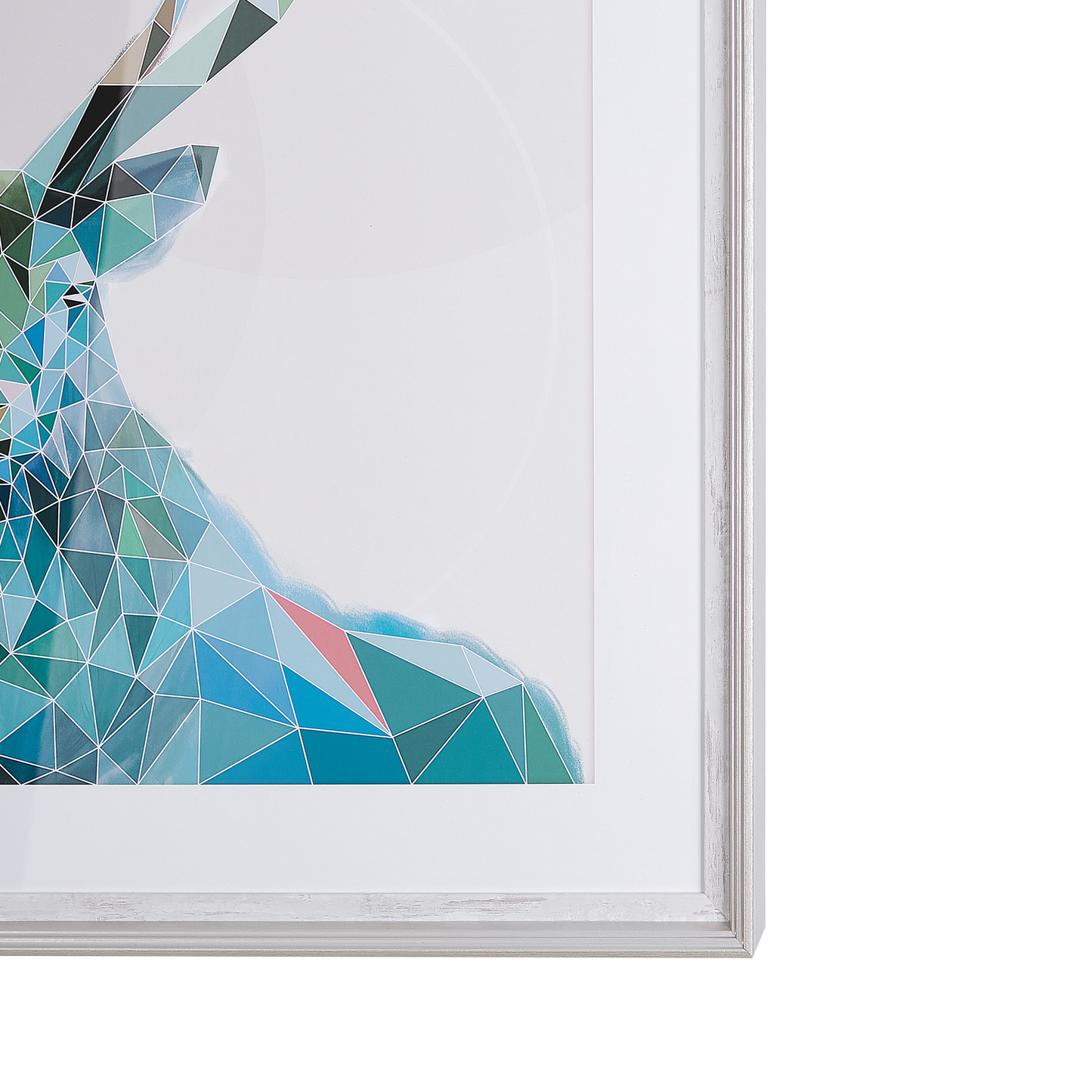 Wandbild mit Rahmen KAYES Tiermotiv 60 x 80 cm Blau