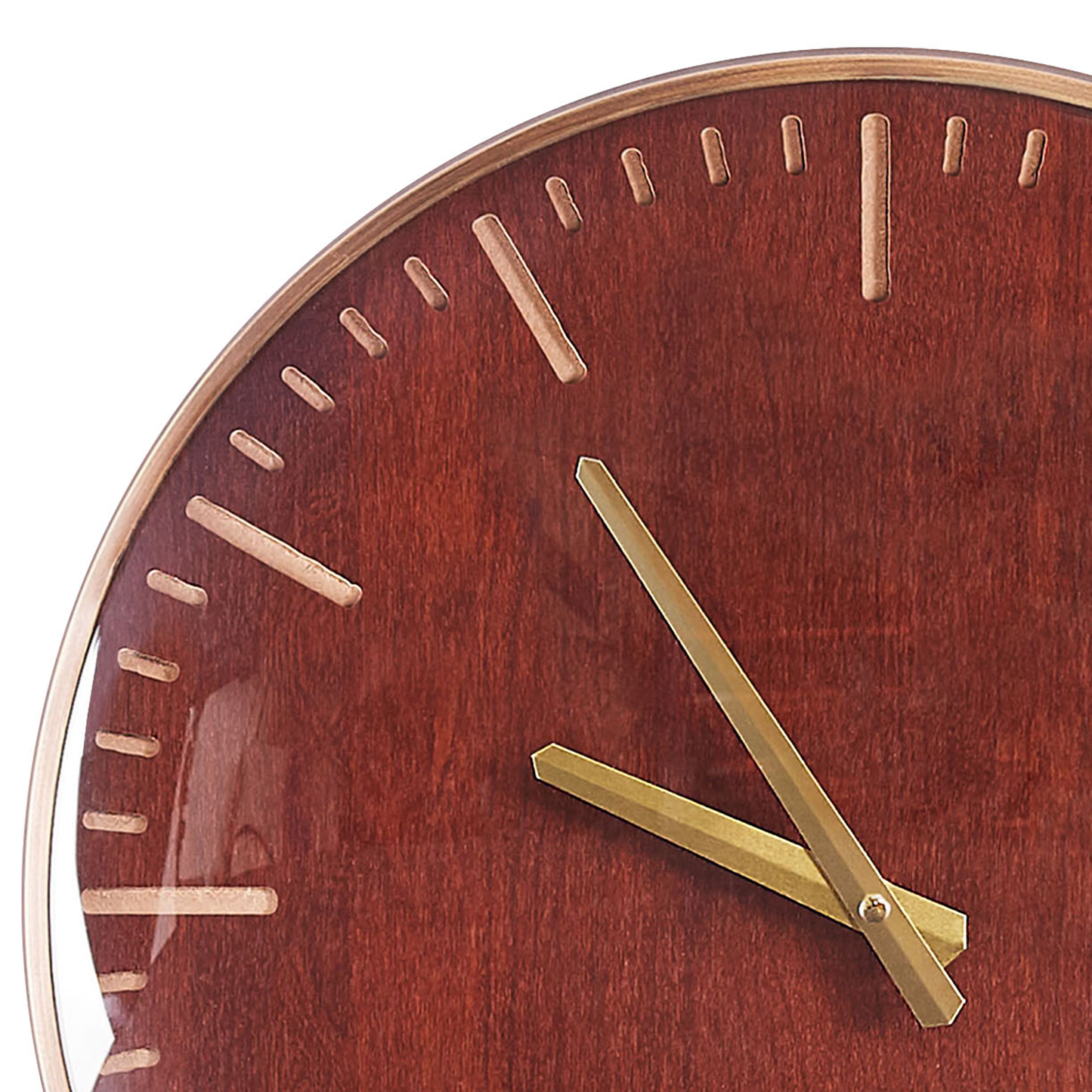 Wanduhr BRUGG 43 cm Goldbraun